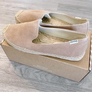 Soludos Suede Platform Shoes Tan 7.5